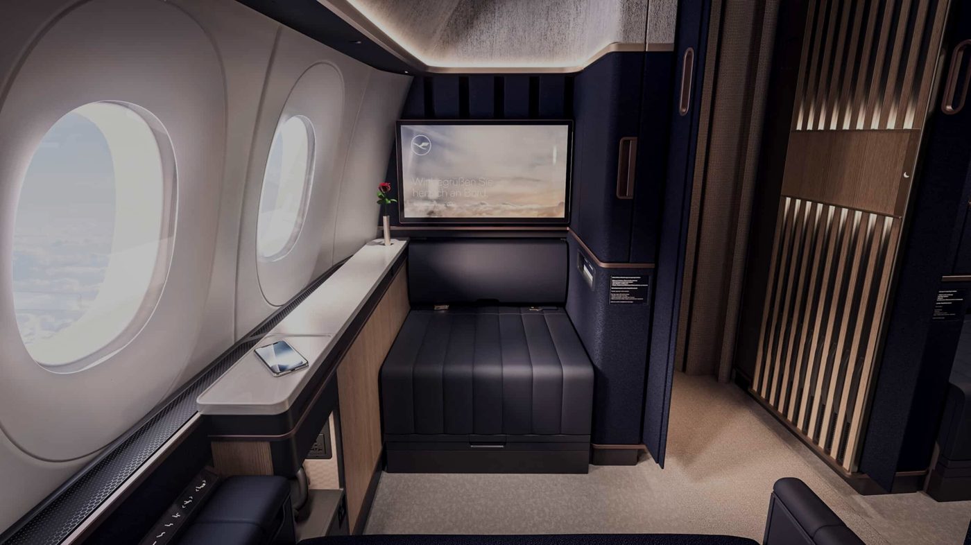 First-class private suite on board