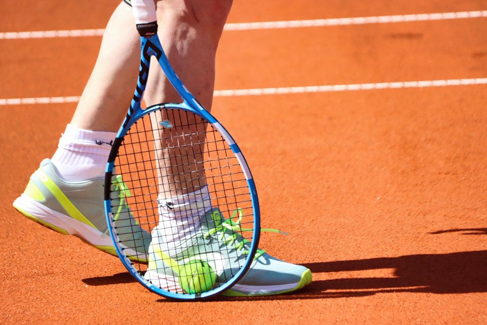 Tennis player on a clay court